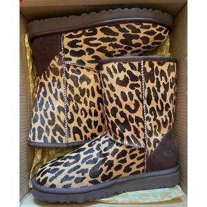 UGG Australia Women's Classic Short Boots Exotic Print Zebra/Cheetah #1002790 Si